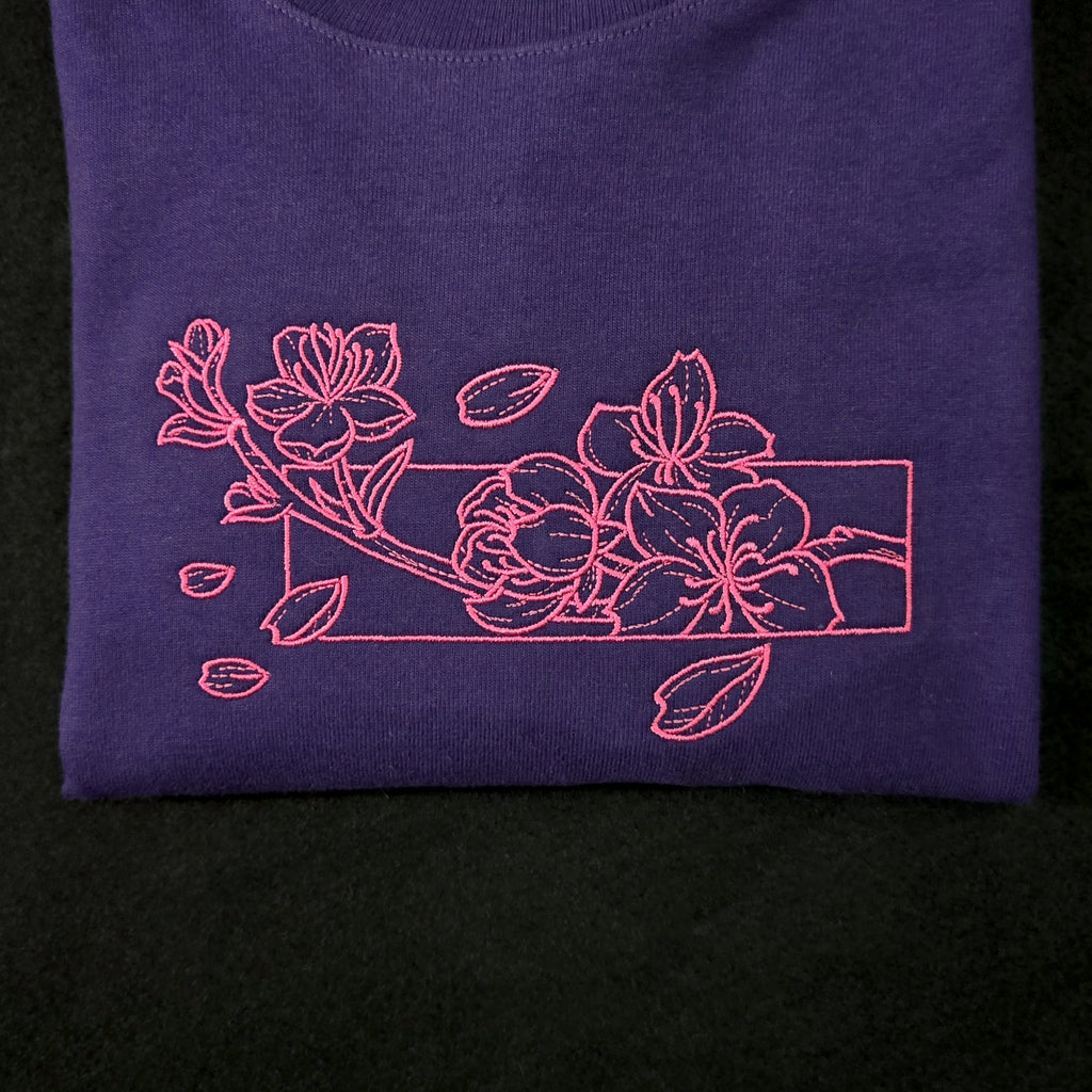 Cherry Blossom - Embroidered Tee