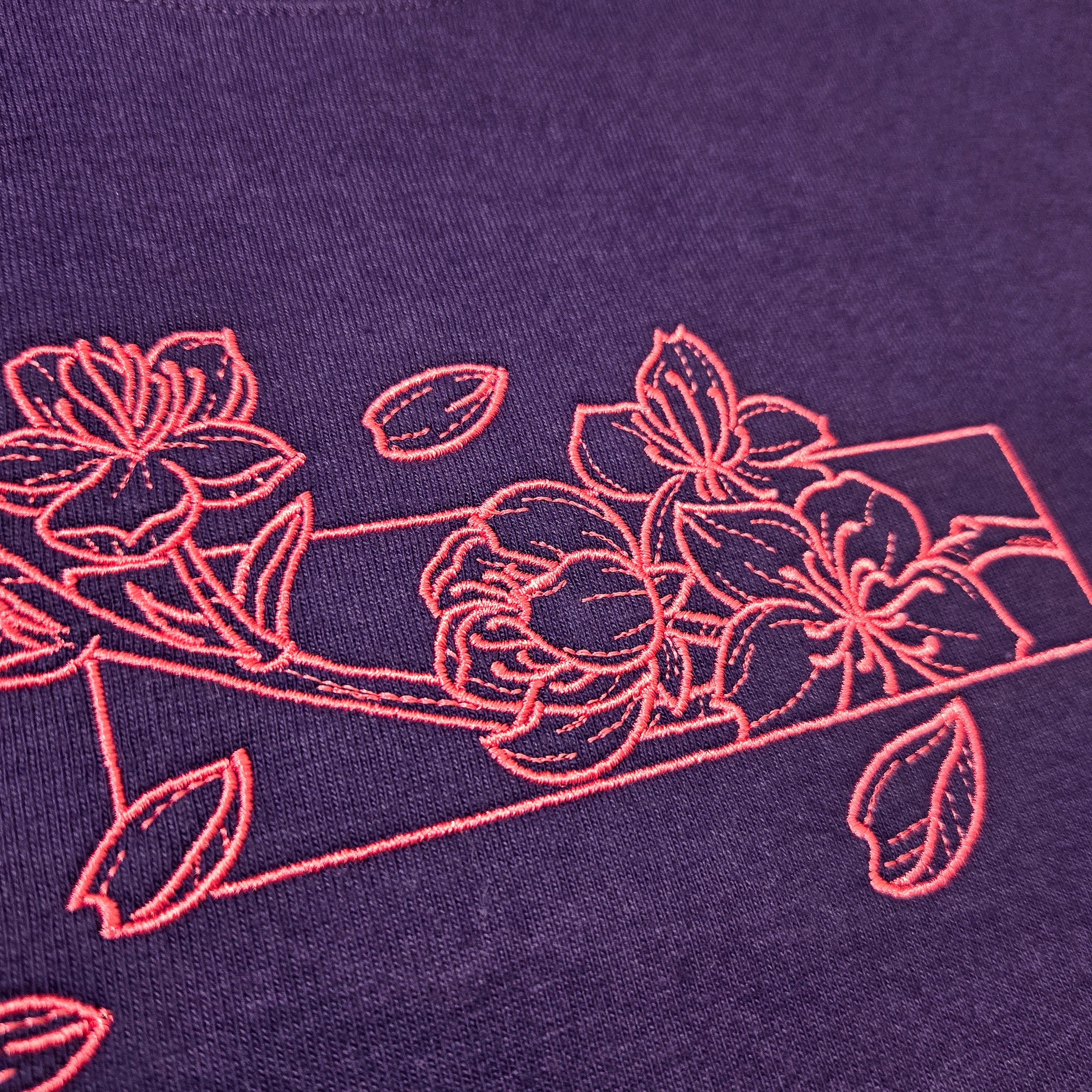 Cherry Blossom - Embroidered Tee